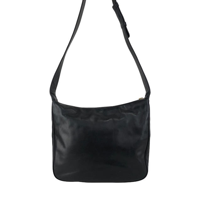 CELINE セリーヌ ショルダーバッグ ブラック ロゴサークル レザー vintage ヴィンテージ オールド mkxe53