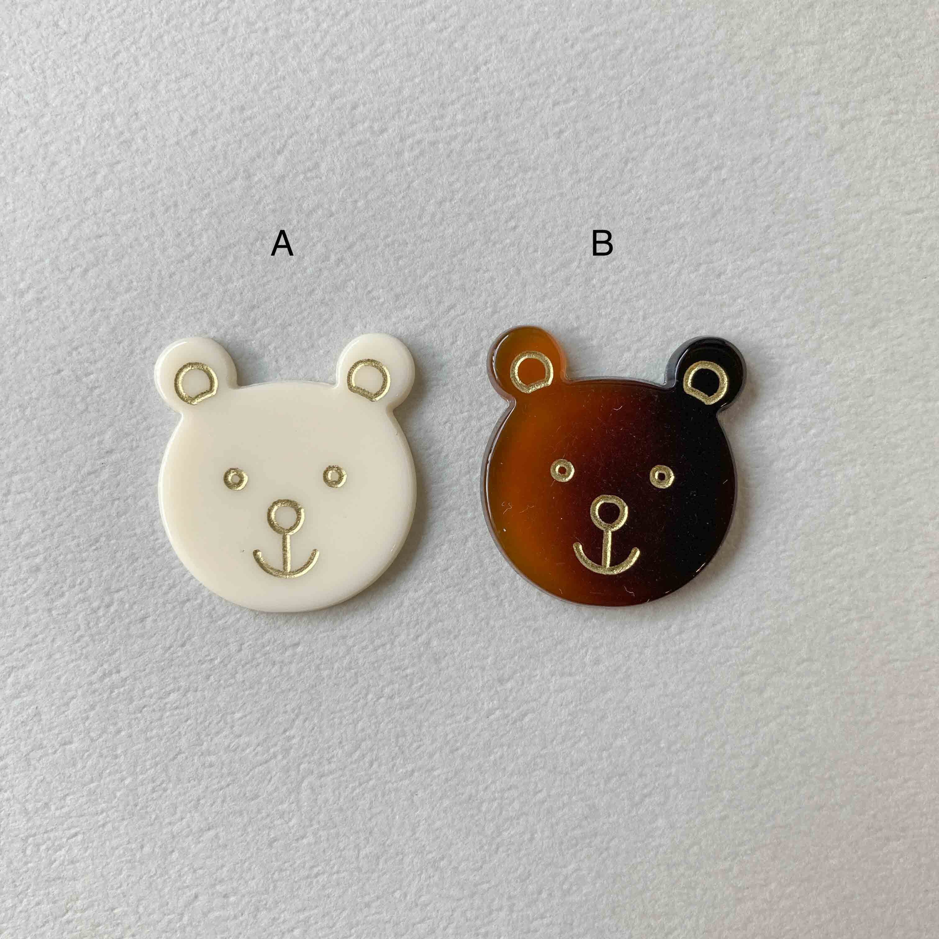 丸顔クマのデコパーツ | Dua-アクセサリーパーツショップ