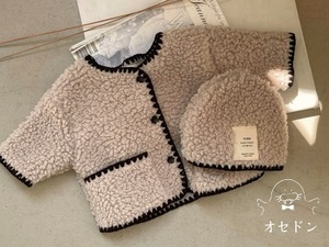【valu bebe】ボアフリースジャケット ベージュ 70〜110cm  24110611