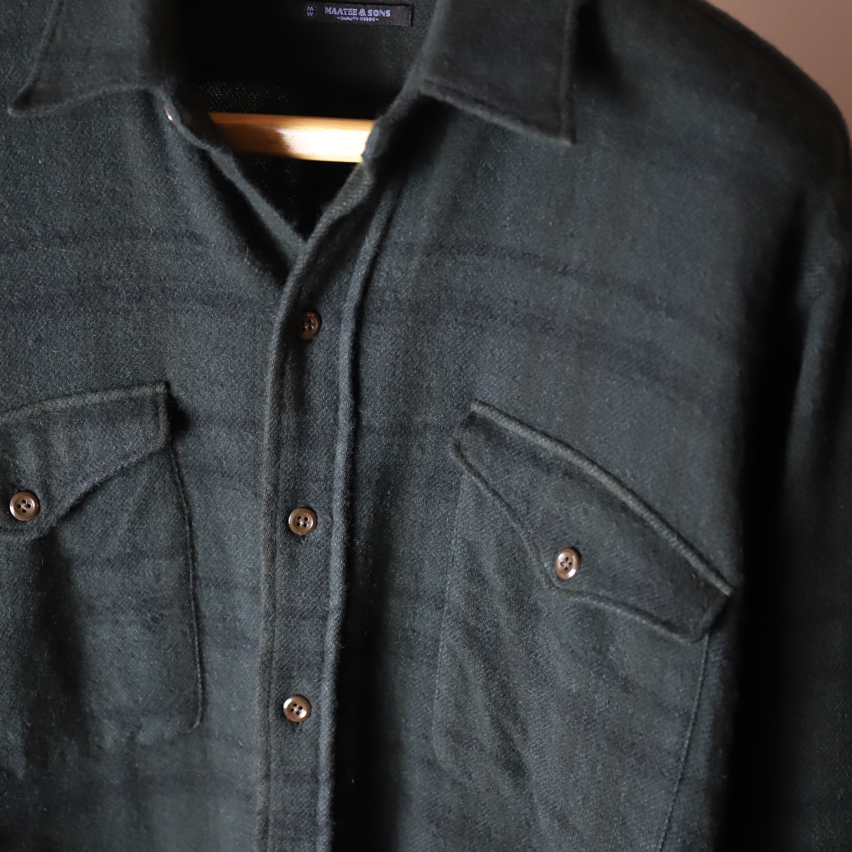 MAATEE&SONS / CASHEMERE NEL SHIRTS / DGREEN | TIBETAN MARKET