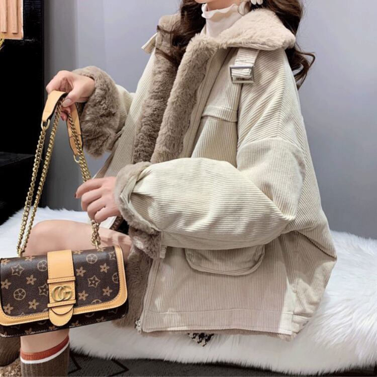 ふわもこ裏ボア コーデュロイジャケット A10027