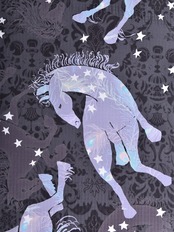 【受注商品】Rumi Rockきもの「ジプシーホース」チャコールグレー　[A704]