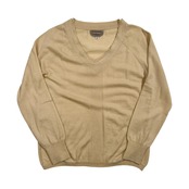 カシミヤ100% VICEVERSA ヴァイスヴァーサ Vネック ニット セーター 38 /イエローベージュ系 レディース