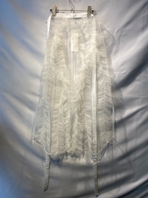 MARGE　Tulle decorative wrap skirt (Ivory)