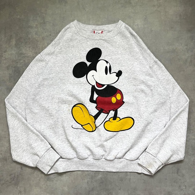 ディズニー スウェット 古着 90s USA製 XL グレー 黒 17743