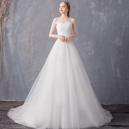 超ウェディングドレス Aラインドレス レース 二次会 マキシ オフ  