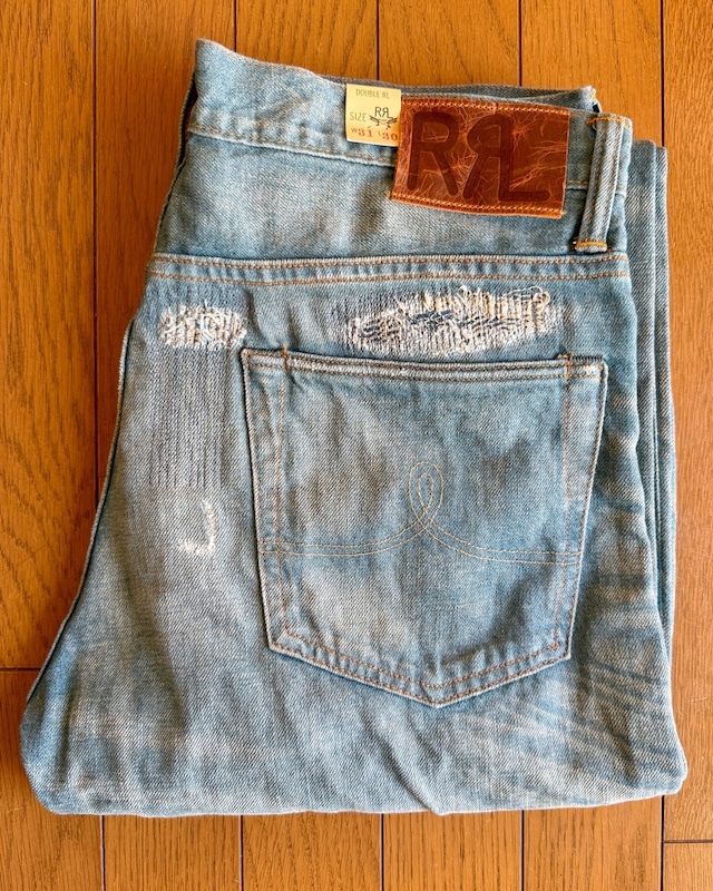 新品 アメリカ製 ダメージ加工 デニム 31-30