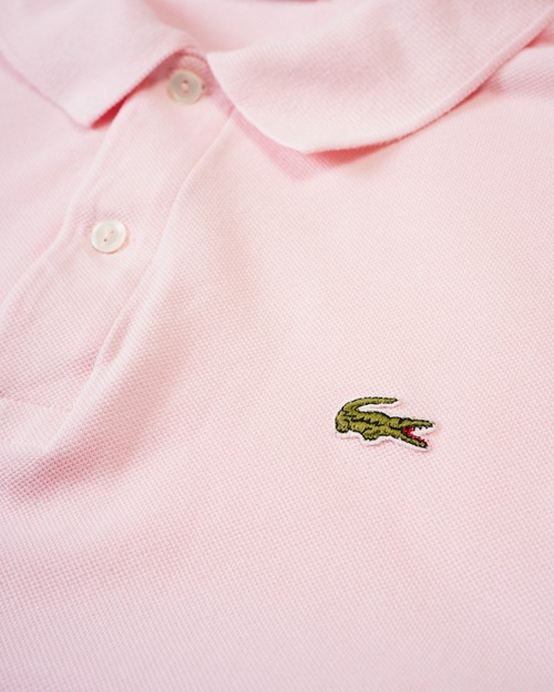 [80's] "CHEMESE LACOSTE" Moss stitch S/S Knit Polo (Made in France)