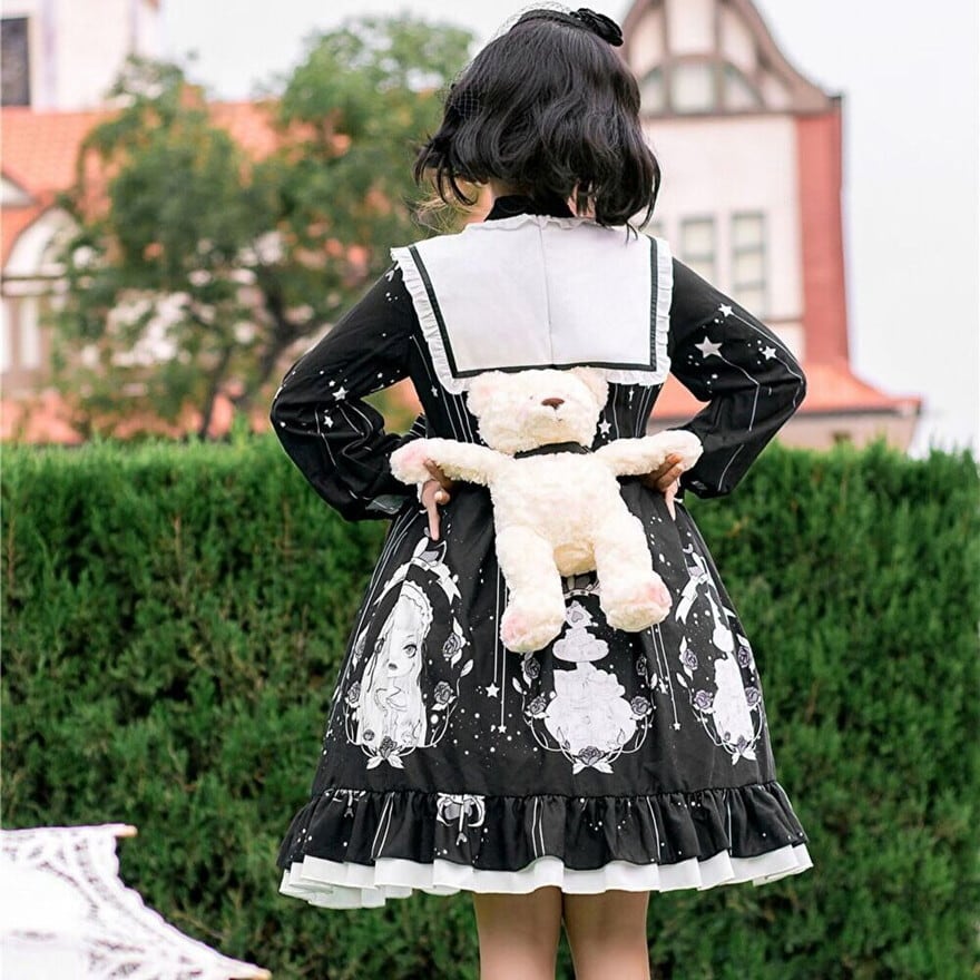 ゴスロリ ワンピ 暗黒 病み かわいい ダーク 闇かわいい ゴシック