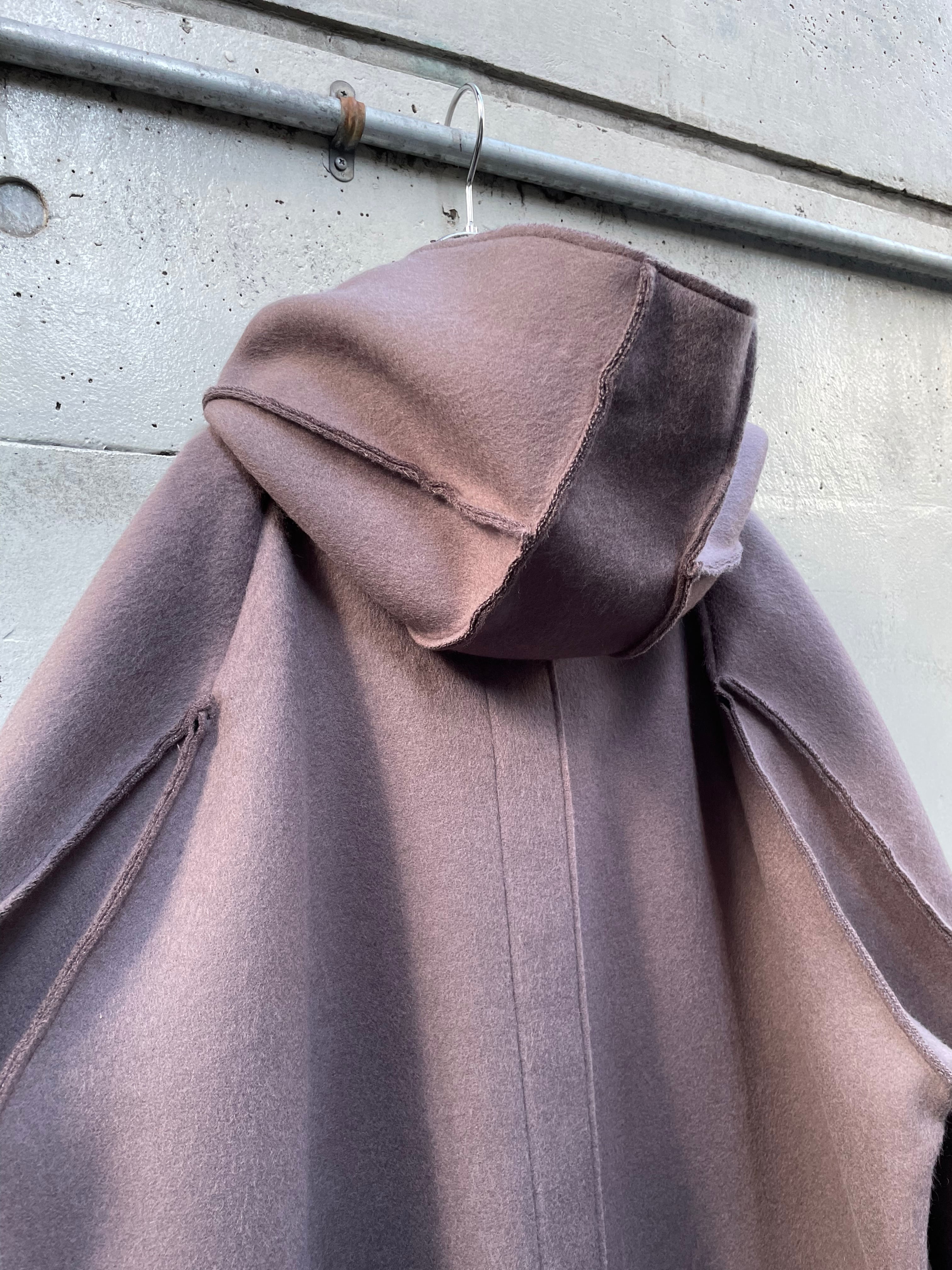 my beautiful landlet』PECOLAMB DOUBLE BEAVER WOOL HOODED COAT