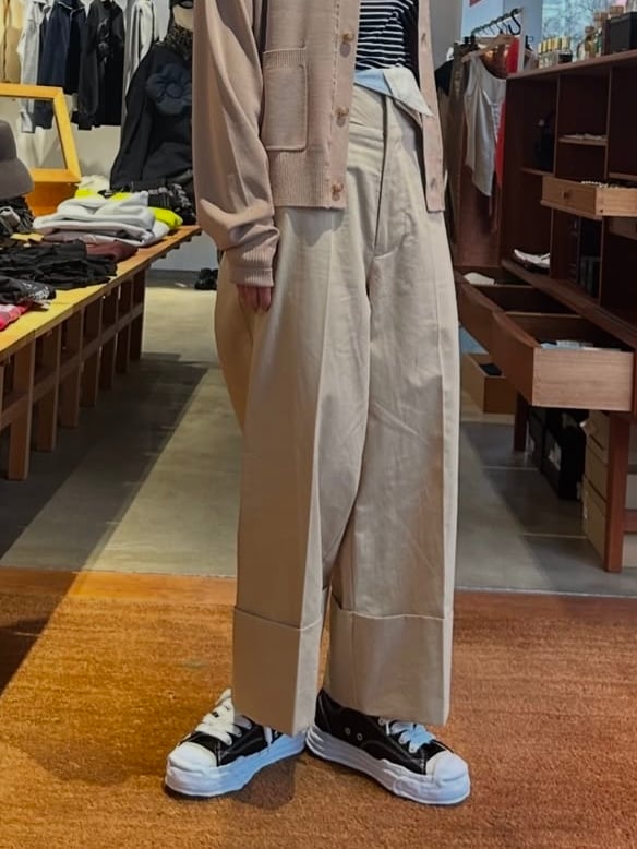 パンツ MASU bone trousers 23ss 25SS】MASU エムエーエスユー / FOLDED BELT TROUSERS / パンツ