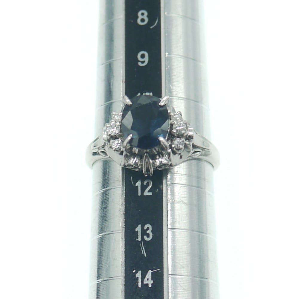 Pm900 サファイア ダイヤモンド デザインリング 11号 Y03184