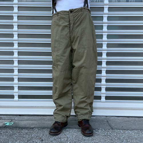 60s チェコ軍 実物 オーバーパンツ ミリタリー ヴィンテージ XL W96cm ダブルニー ユーロ 中綿 M60 カーゴパンツ ワークパンツ 70s