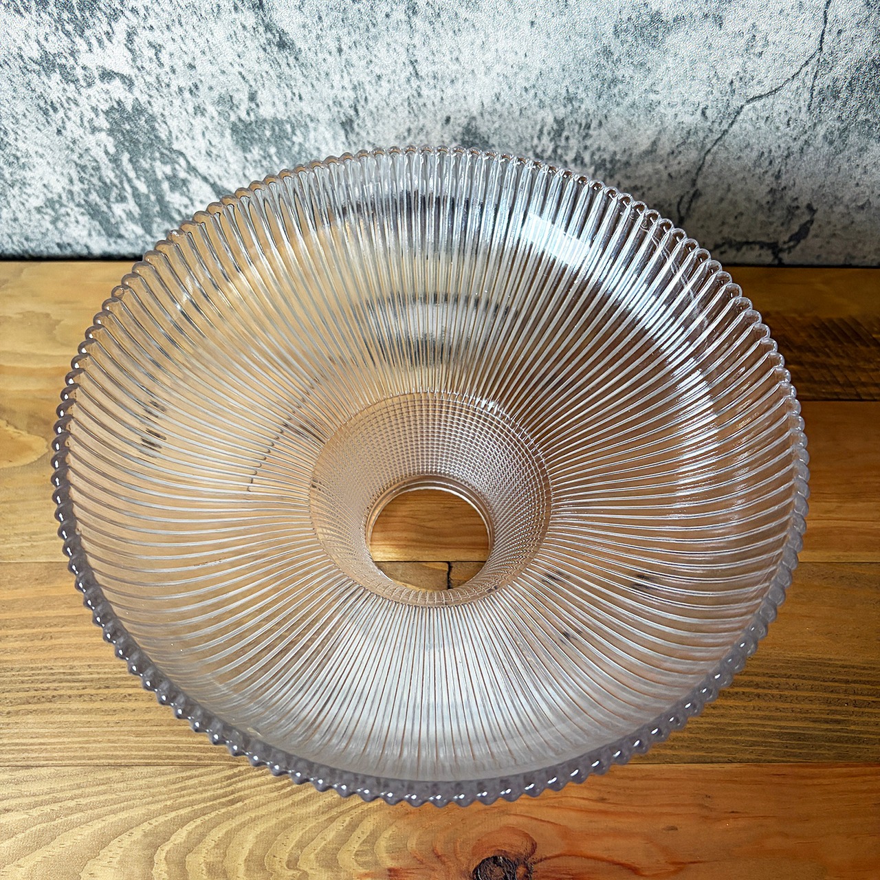 Vintage Holophane Railroad Prismatic Grass Shade 8 inch ホロフェーン レールロード プリズマティック グラスシェード 刻印有り 中古