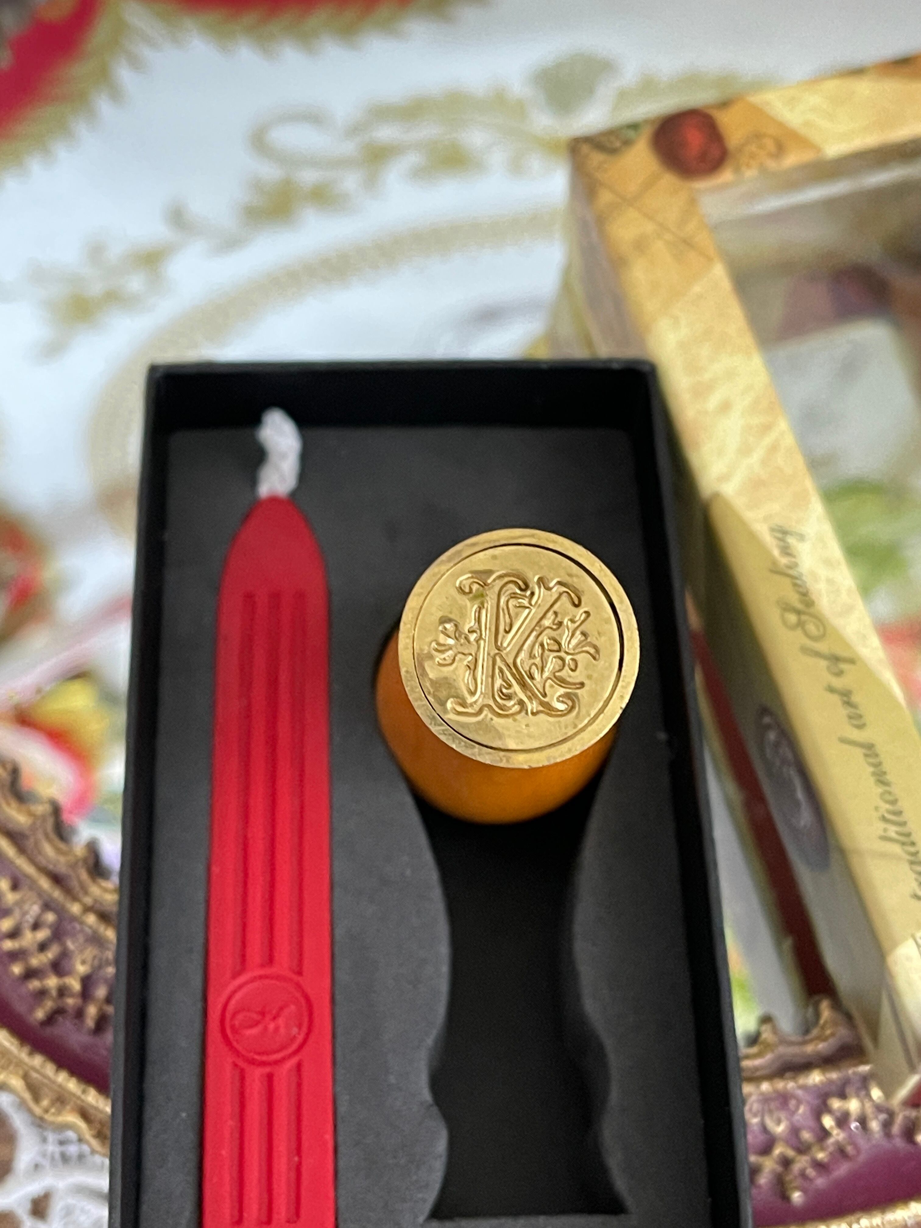『Royal Palace』イニシャル『K』 シーリングスタンプ Personal seal set with wax