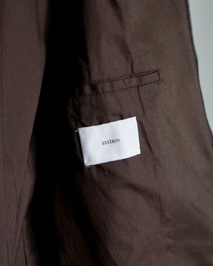 ssstein "SULFUR DYED BRUSHED CHINO ZIP JACKET〔BROWN〕"