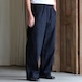 「遠州」Light oz Overdye Poplin Double Knee Wide Easy Pants Botanical Deep Navy
