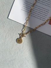 coin gold necklace