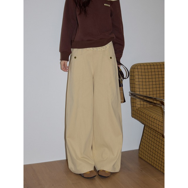 high waist wide leg pants