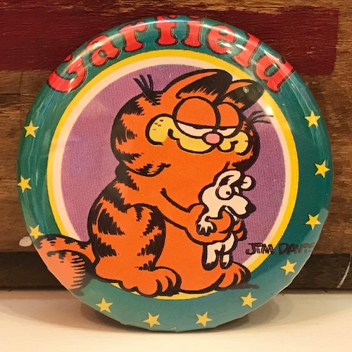 ガーフィールド オールド 缶バッジ JIM DAVIS