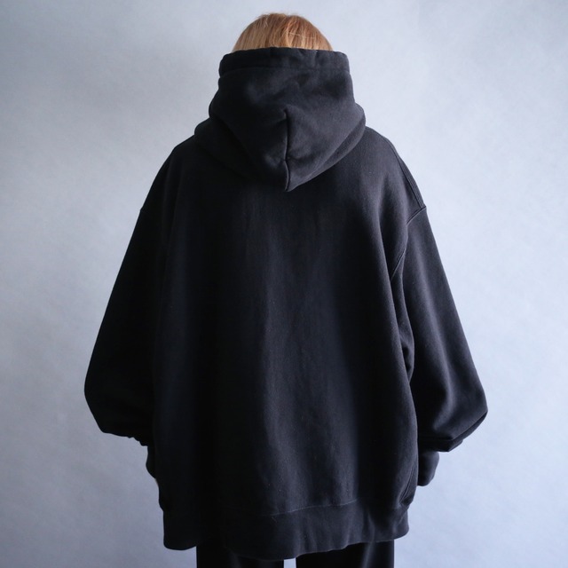 "Champion" loose silhouette black sweat parka