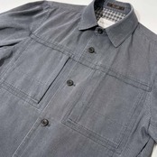 SIMPLE LIFE シンプルライフ ELEMENT ストライプ ライト ジャケット M /メンズ/レナウン/ネイビーグレー系/薄手