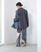 kotoha yokozawa - Graphic Yoryu Pants :Mono Coil|グラフィック楊柳/風景プリント/size 4