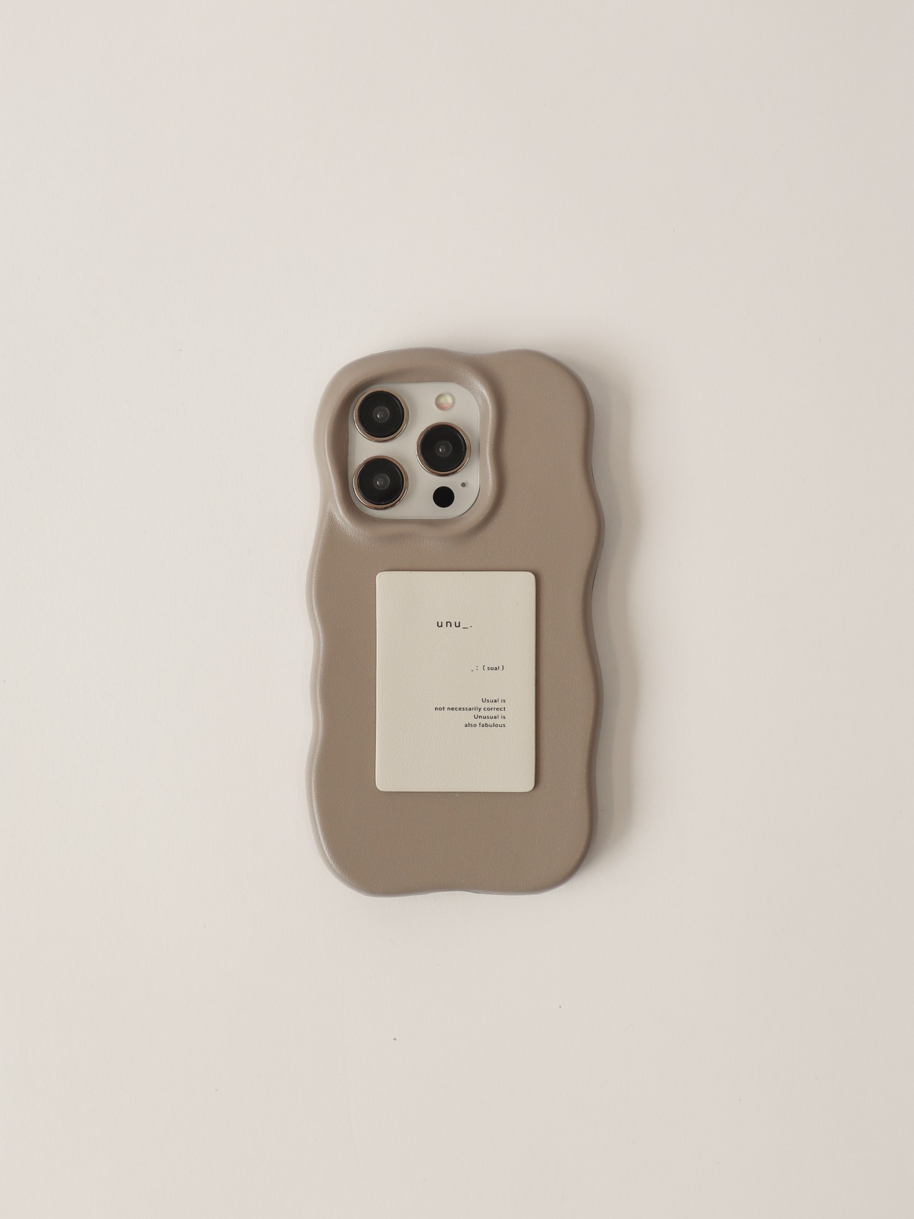 melty leather（tag/beige） - 1