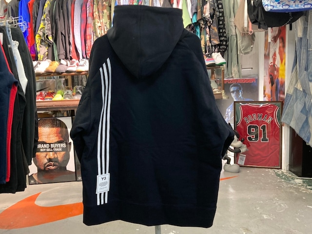 Y-3 3-STRIPES TERRY OVERSIZED HOODIE H16340 BLACK XL 80KC3641