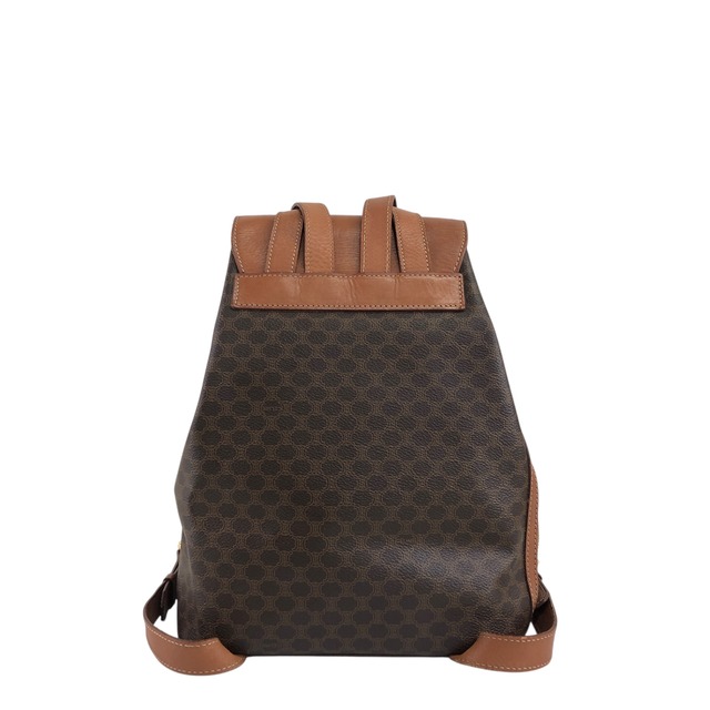 CELINE セリーヌ バックパック ブラウン ロゴ チャーム PVC/レザー リュック vintage ヴィンテージ オールド jz6ee6