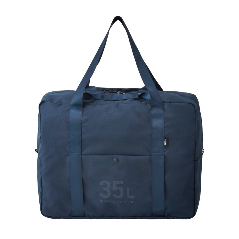 MILESTO ミレスト ポケッタブル ボストンバッグ 35L ネイビー MLS902 / 収納 カバン バッグインバッグ 折りたたみバッグ トラベル 旅行