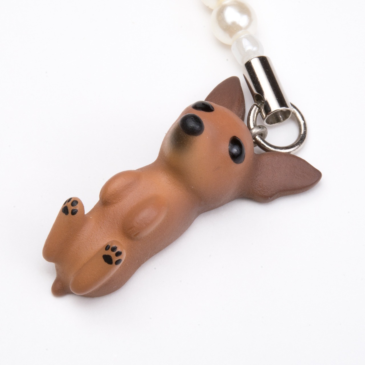 Dog 92 Miniature Pinscher ミニチュアピンシャー チョコレー ト ビーズ ストラップ DN-2301