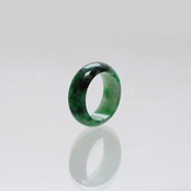 【10.5号】marble 翡翠くり抜き甲丸リング A貨翡翠 jd_rg2402