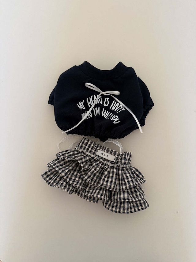 予約  【avely】Check skirt   (2color)