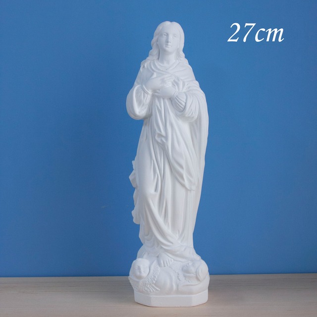 被昇天の聖母像【27cm】室内用白色仕上げ