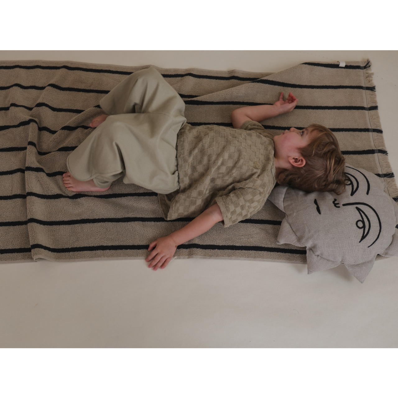 organiczoo　Dusky Checkboard Terry Boxy T-Shirt