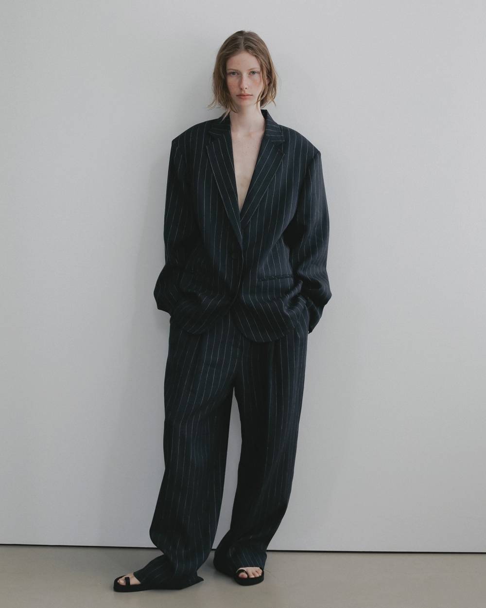anuke アンヌーク Over Linen Jacket 62610104 (NVY) | ANERCA & L.I.V