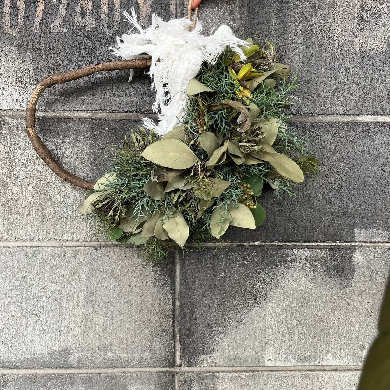 ドライフラワークリスマスリース【Dried Flowers X'mas Wreath】
