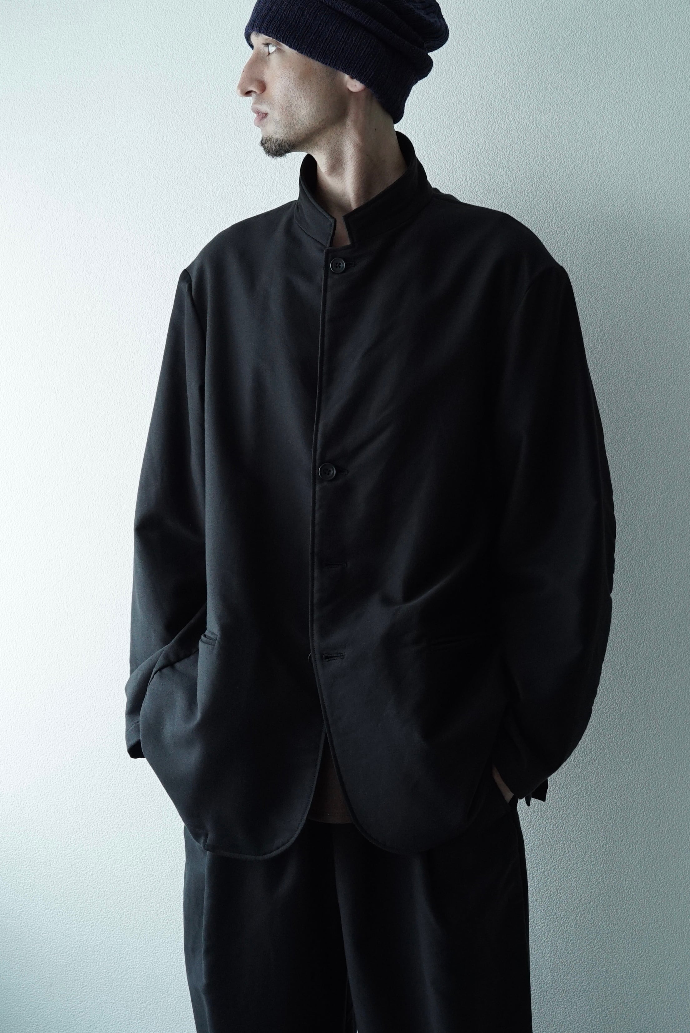 COLINA moleskin jacket モールスキンジャケット Cotton/Silk Mole Skin / Classic Jacket (Brushed_BLACK) | C O L I N A