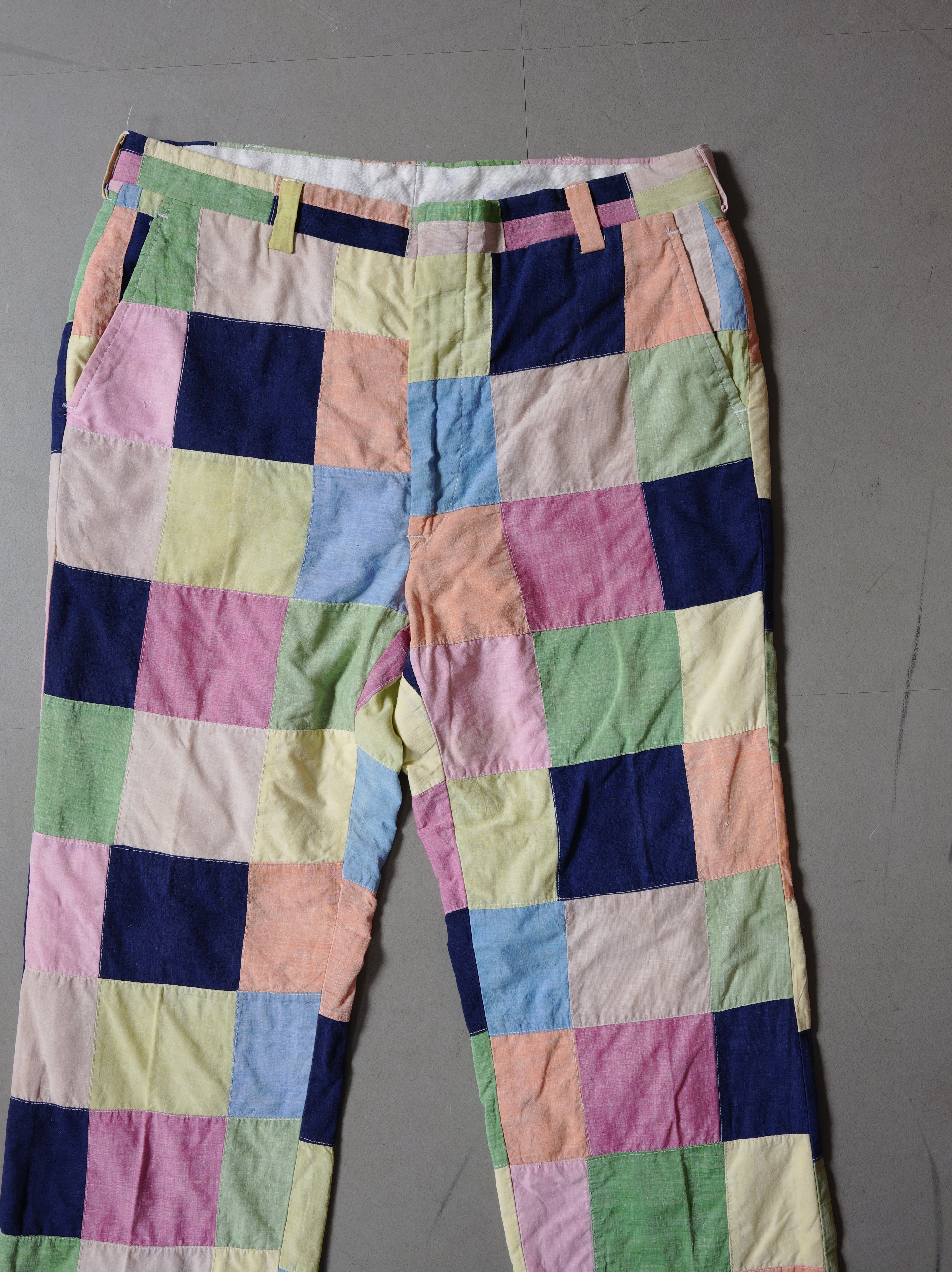 60s 70s マドラス パッチワーク パンツ スラックス インディアンマドラス VINTAGEマドラスパッチワークスラックス | robtokyo