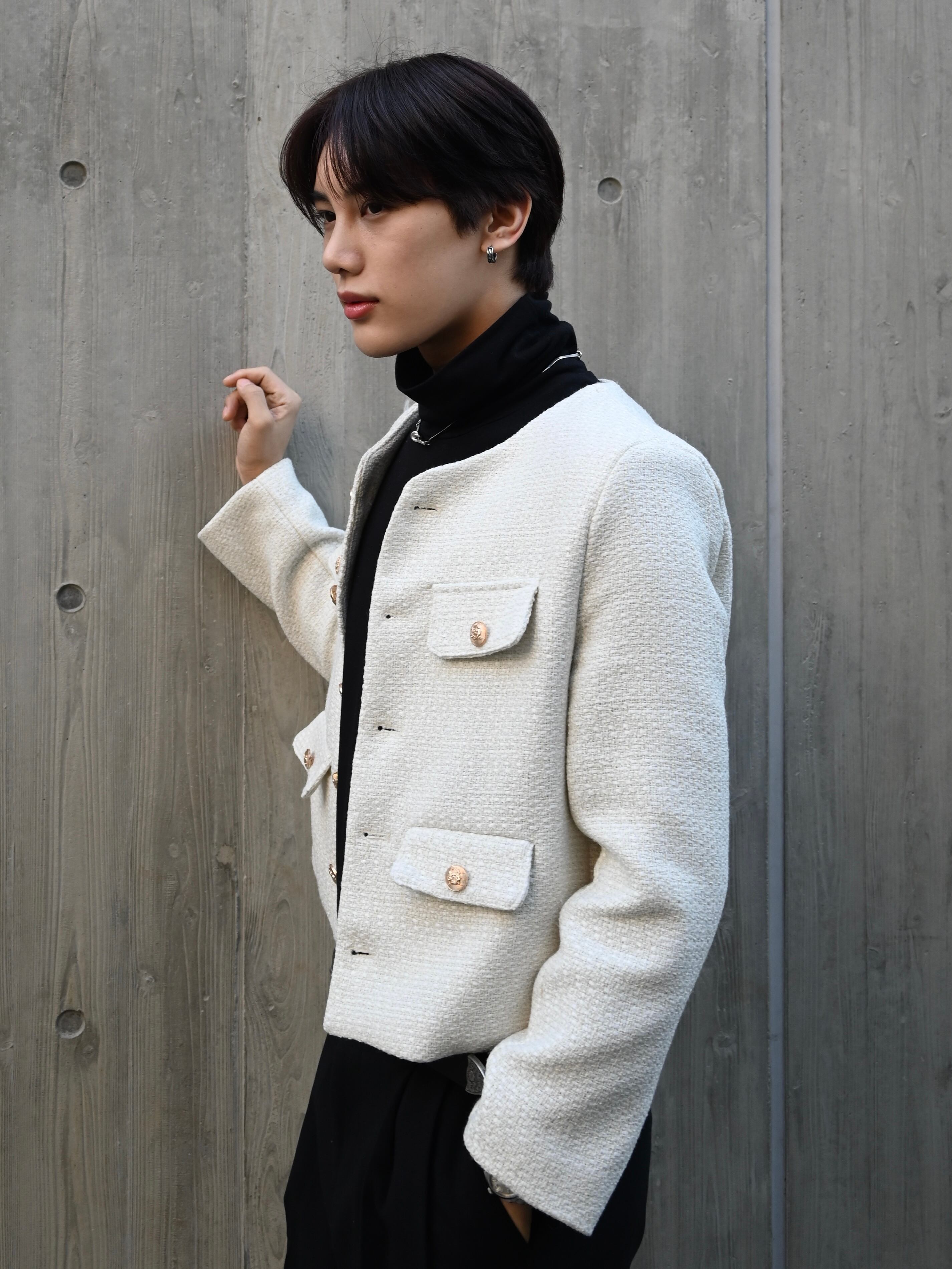 ALUDE SELECT】gold no color tweed jacket （2color） | 【ALUDE 