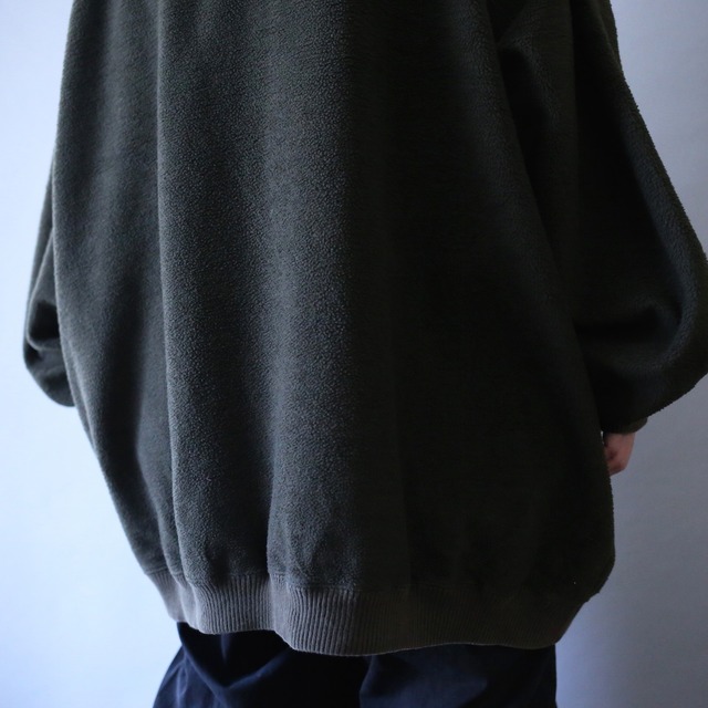 "BIG DOGS" XXX super over silhouette half-zip fleece pullover