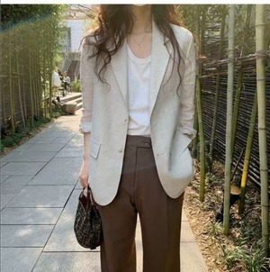 リネンブレンドジャケット　　ASF-212010-1048