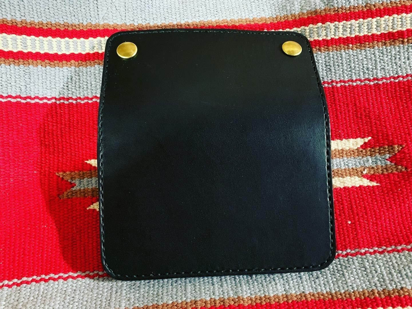 【ハンドメイド】　ミドル トラッカー ウォレット ミドルトラッカーウォレット ハンドメイド アクアグリーン