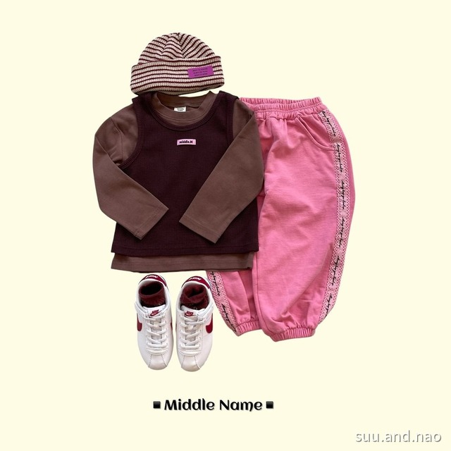 取寄:middlename 細リブベーシックT/Jr※送料無料