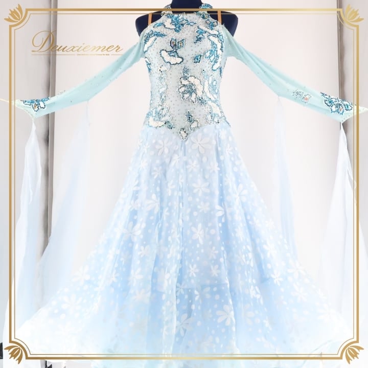 社交ダンスドレス Mサイズ 花柄 JOAN チュニック トップス 94019-B