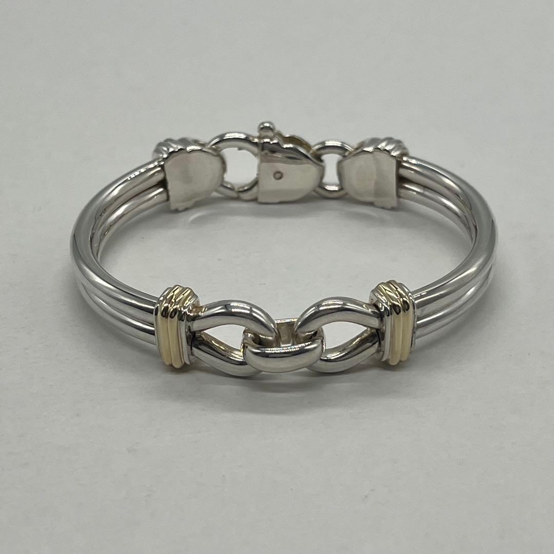 希少】ティファニー TIFFANY&CO ダブルループ ブレスレット コンビ
