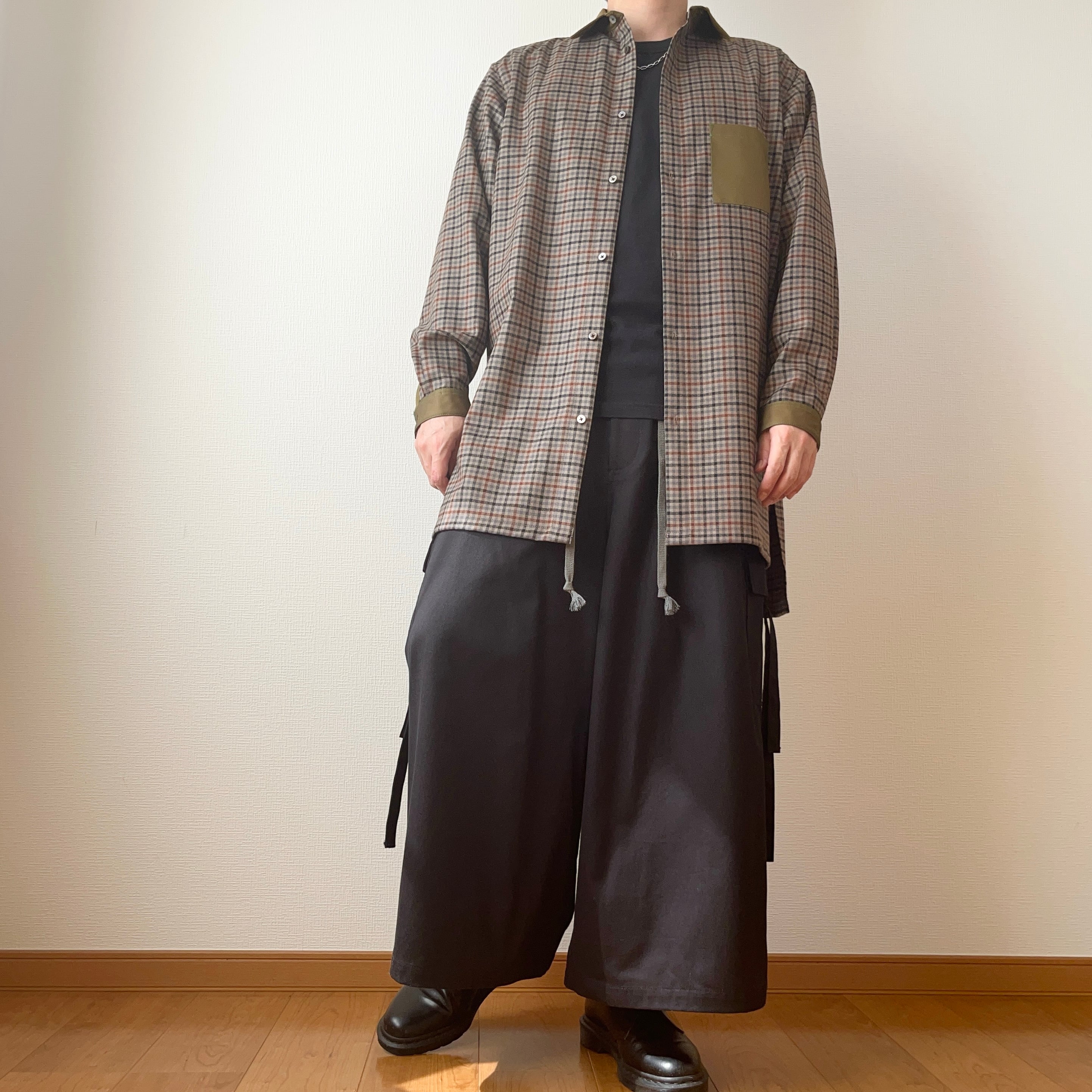 24SS CONFECTコンフェクト 長袖ガンクラブ 安っぽく チェック シャツ212O△