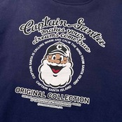 CAPTAIN SANTA キャプテンサンタ BIGプリント フルデコ 長袖 スウェット トレーナー シャツ サイズ L /ネイビー