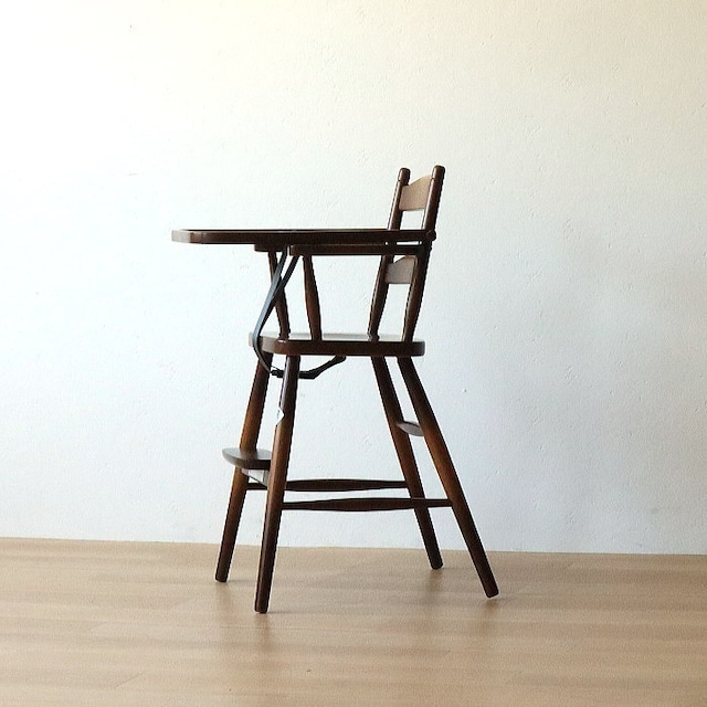 アンティーク ベビーチェア 飛騨産業 キツツキ レトロ キッズ 食卓椅子  